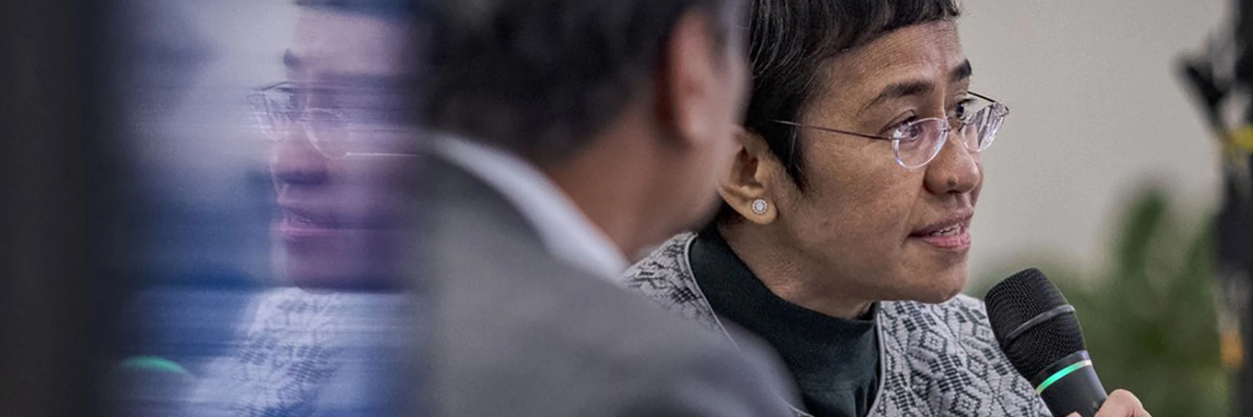 © Die philippinische Journalistin und Nobelpreisträgerin Maria Ressa am Internationalen Tag der Menschenrechte 2022 in Manila / Ezra Acayan/Getty Images