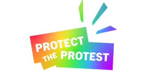 Protect The Protest Pride Logo Badge