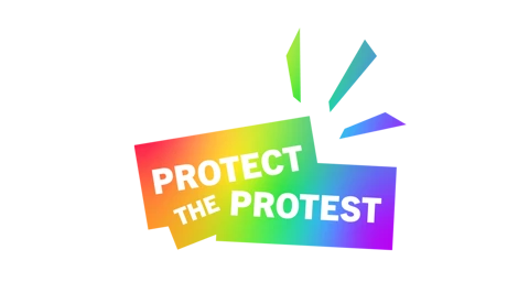 Protect The Protest Pride Logo Badge 2
