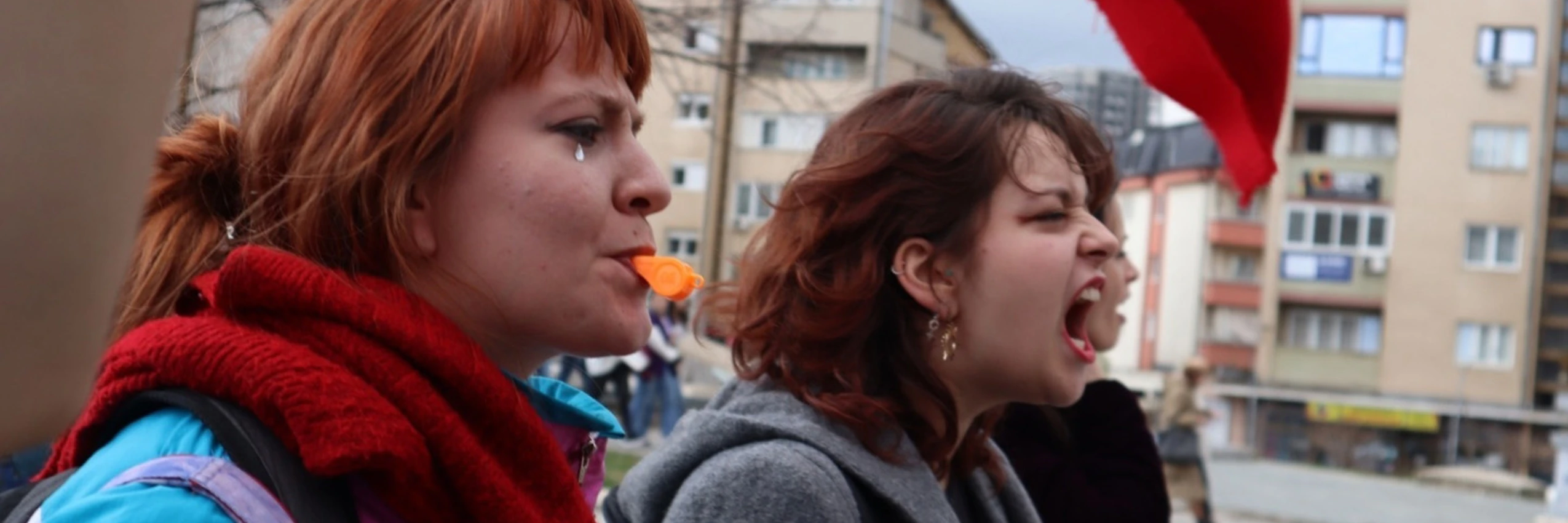 © Proteste gegen Gewalt an Frauen am 8. März 2023 in Pristina / Uk Salihu