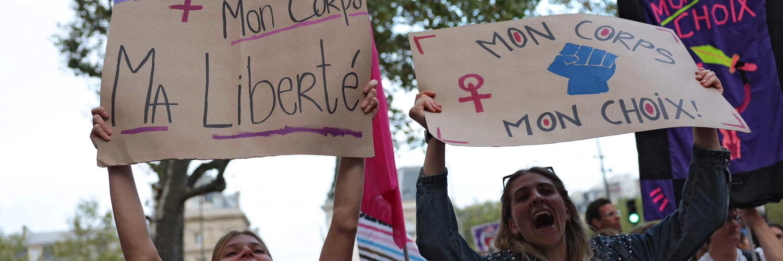 Proteste für das Recht auf Schwangerschaftsabbruch in Paris, Frankreich © THOMAS SAMSON / AFP / picturedesk.com