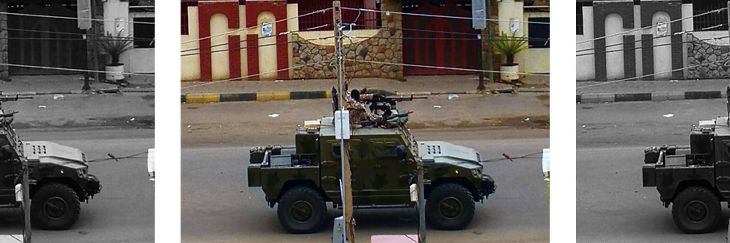 Ein in den sozialen Medien gepostetes Video zeigt das Galix-System auf einem APC in Khartum, Sudan, und wurde von Amnesty International verifiziert. © Screenshot Social Media
