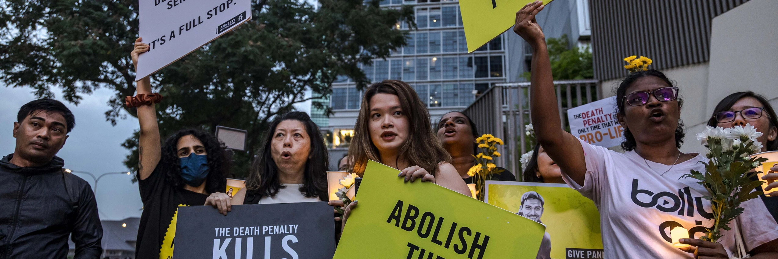 Kuala Lumpur, Februar 2025: Protest gegen eine Hinrichtung in Singapur © NurPhoto via Getty Images