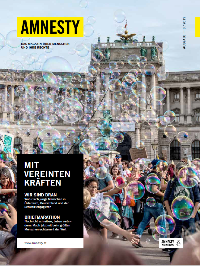 Amnesty-Magazin Cover-3-2019 | © Amnesty International Amnesty-Magazin Cover-3-2019 | © Amnesty International