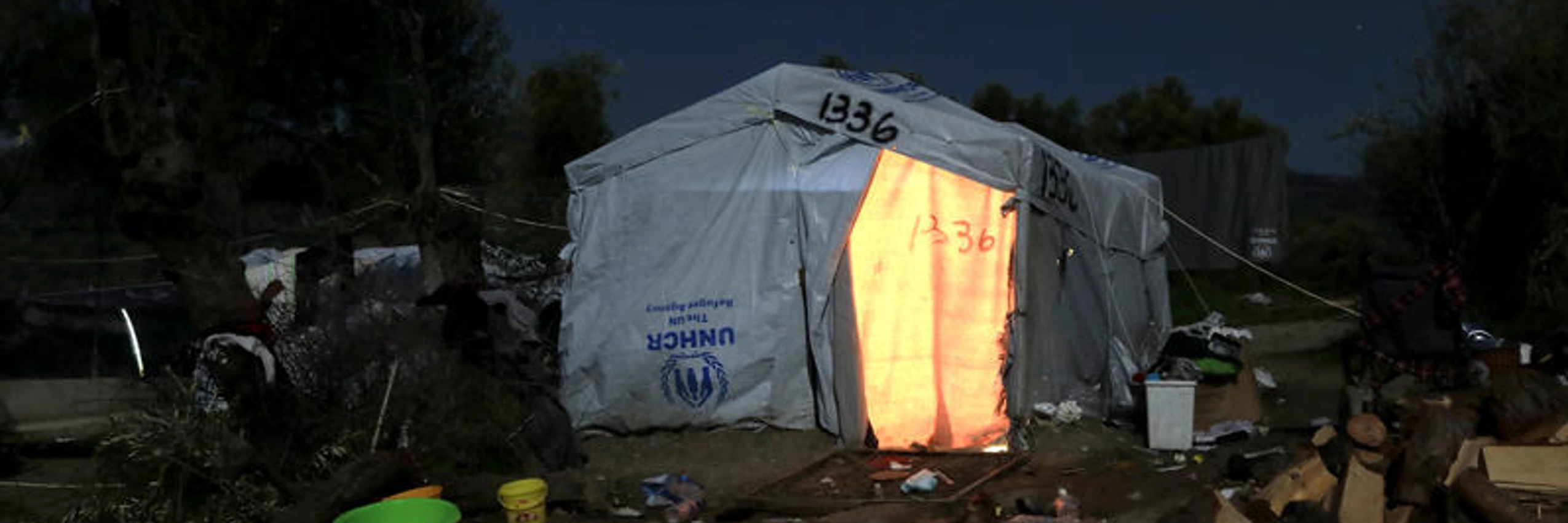 © Zelt im Flüchtlingslager Moria auf der griechischen Insel Lesbos 2018 Giorgos Moutafis/Amnesty International