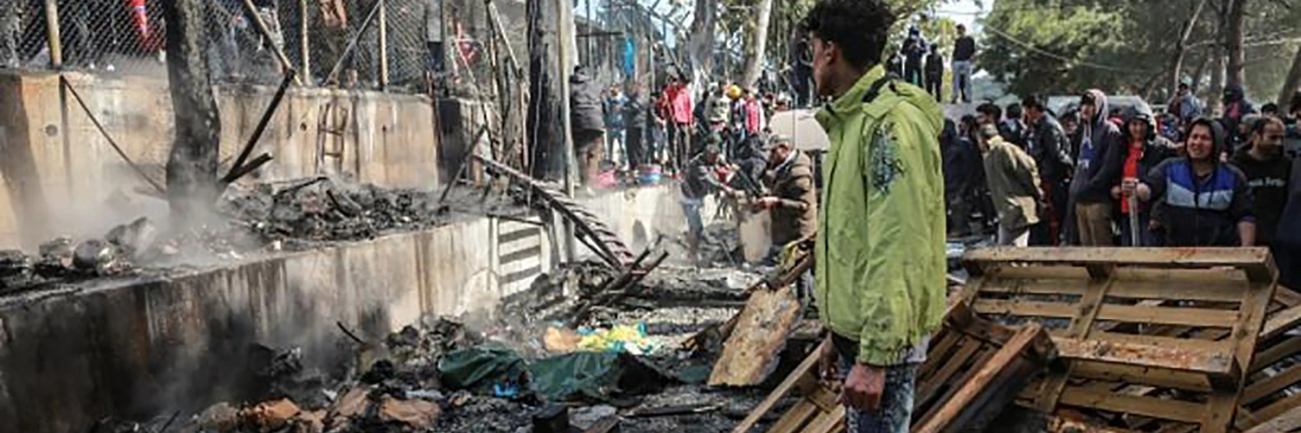 © Nach dem Großbrand im Lager Moria am 16. März / MANOLIS LAGOUTARIS/AFP via Getty Images