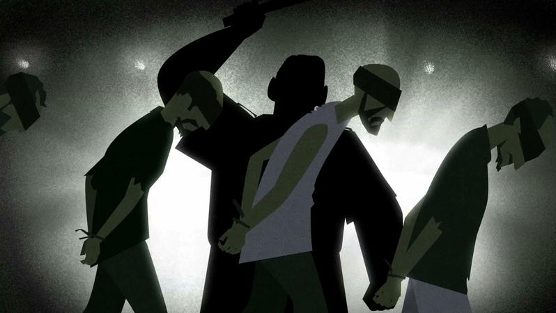© Szene aus einem animierten Amnesty-Video über das syrische Saydnaya-Gefängnis, in dem Tausende gefoltert und hingerichtet wurden. /Cesare Davolio/Amnesty International