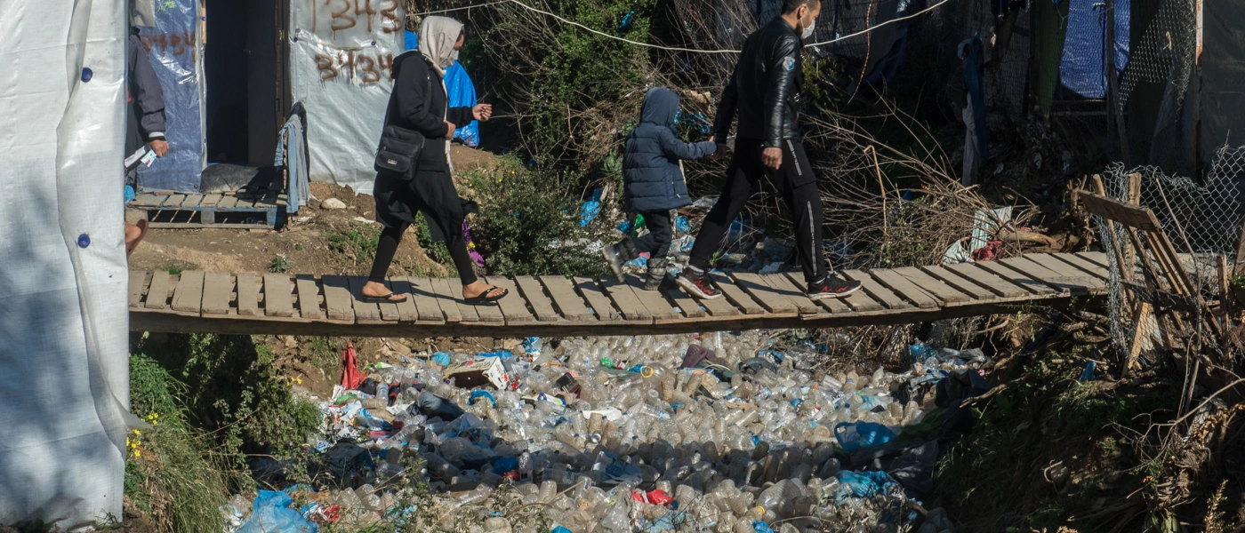 © Flüchtlinge im Camp Moria / Guy Smallman/Getty images