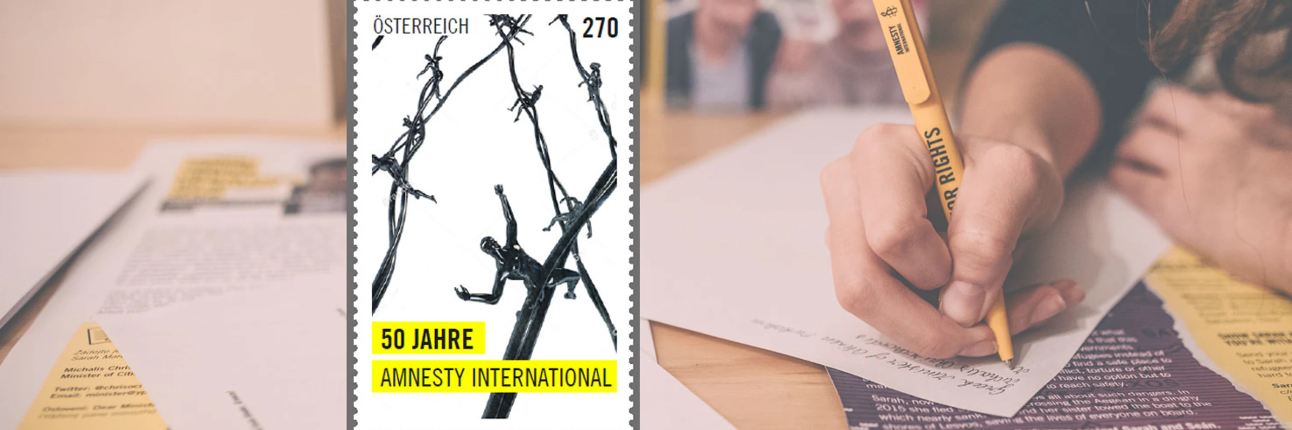 © Briefmarke: Österreichische Post AG / Amnesty International Österreich