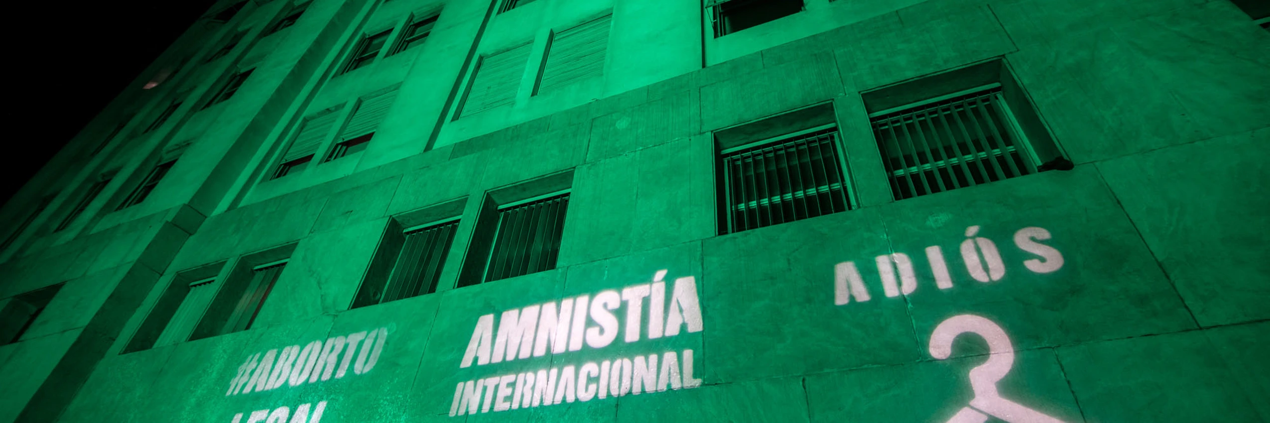 © Amnesty Argentinien / Lichtaktion in Buenos Aires im November 2020