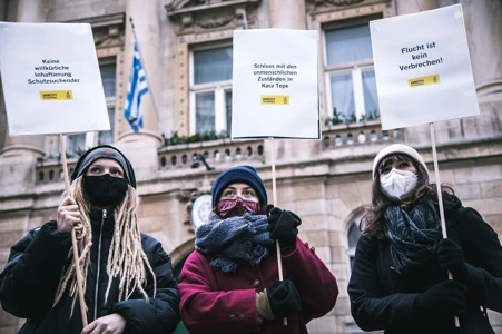 Mahnwache Griechische Botschaft 1