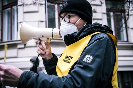 Mahnwache Griechische Botschaft Durchsagen