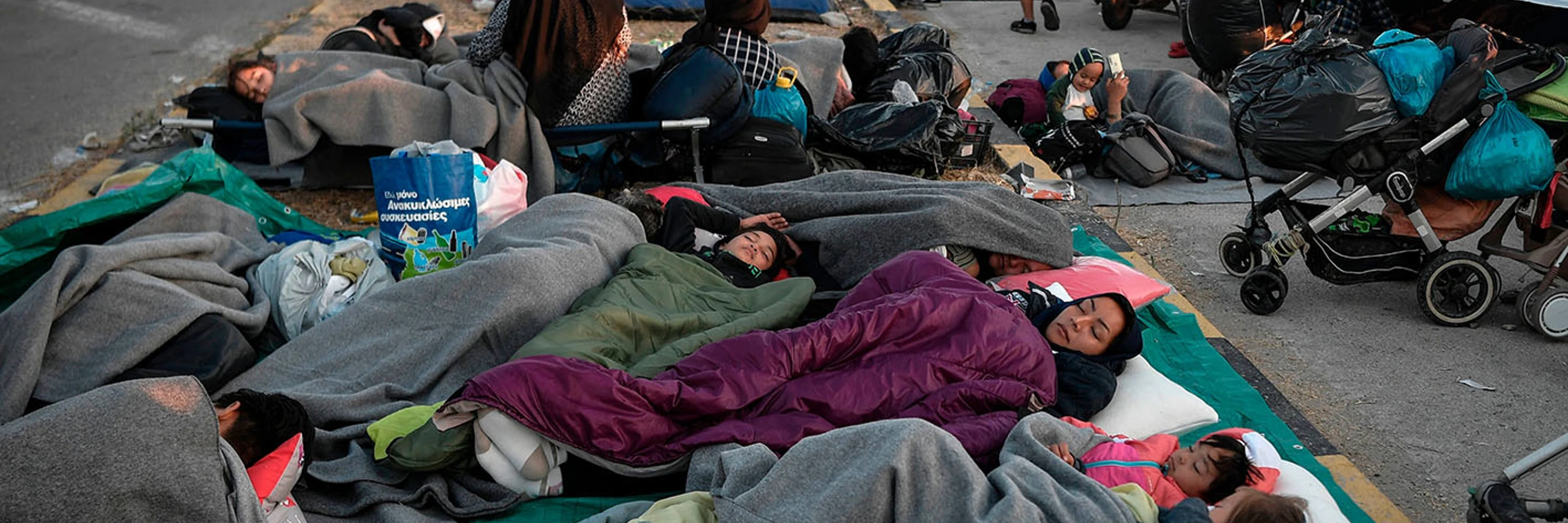 © Obdachlos nach dem Brand in Moria, Sept. 2020 LOUISA GOULIAMAKI /Getty Images