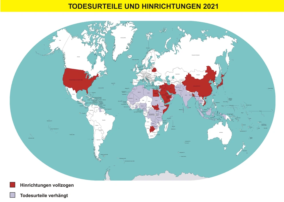 Todesstrafe Vollstreckung Nach Ländern 2021 (1)