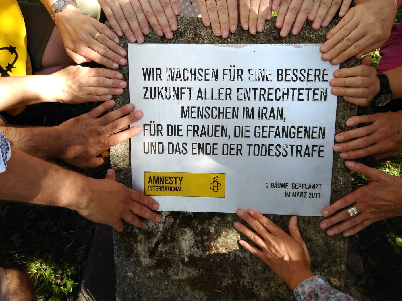 Hände Gedenkstein Iran