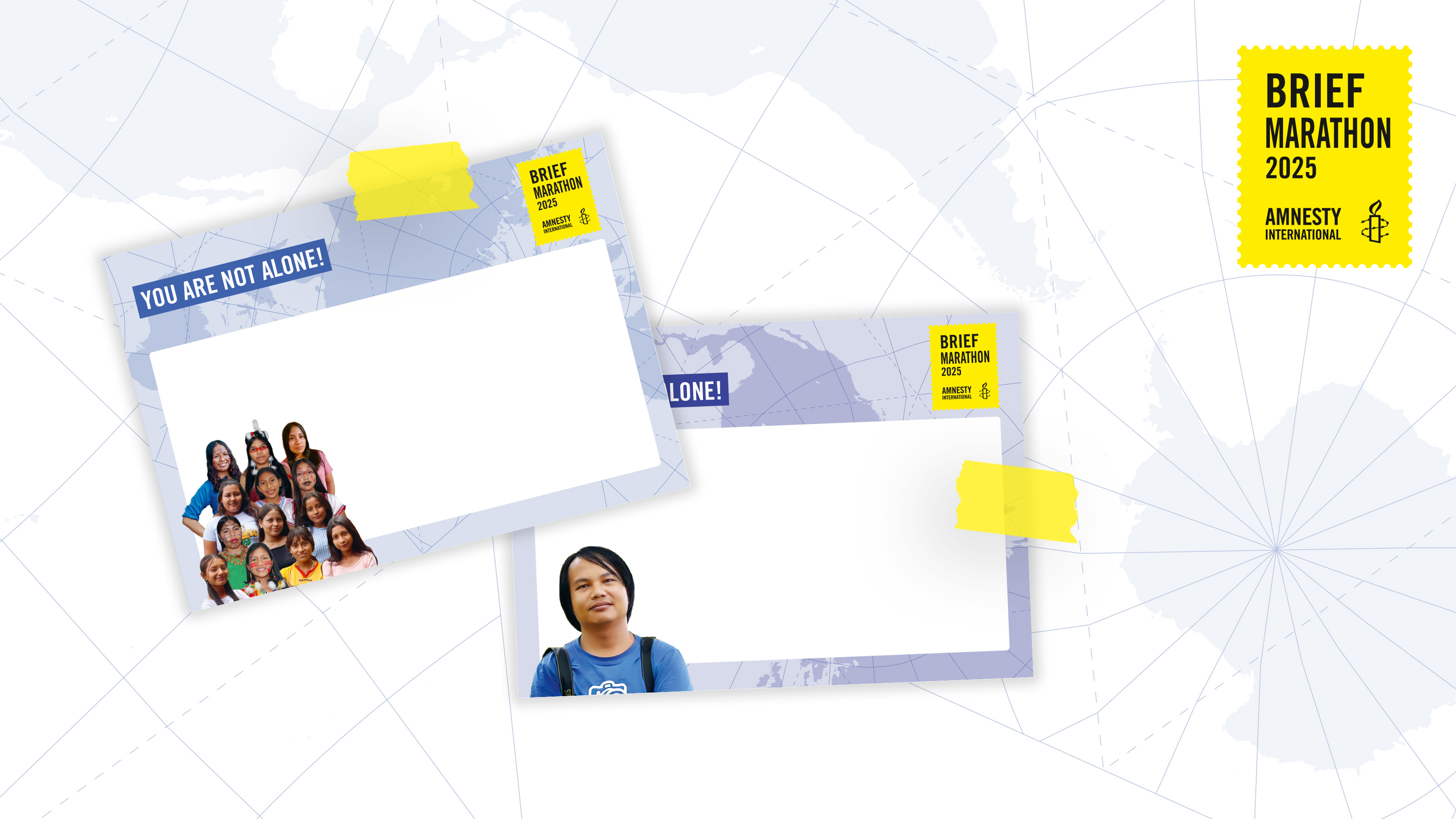 Amnesty International Briefmarathon 2025 Aktionspaket Postkarten Header 2025 11 04