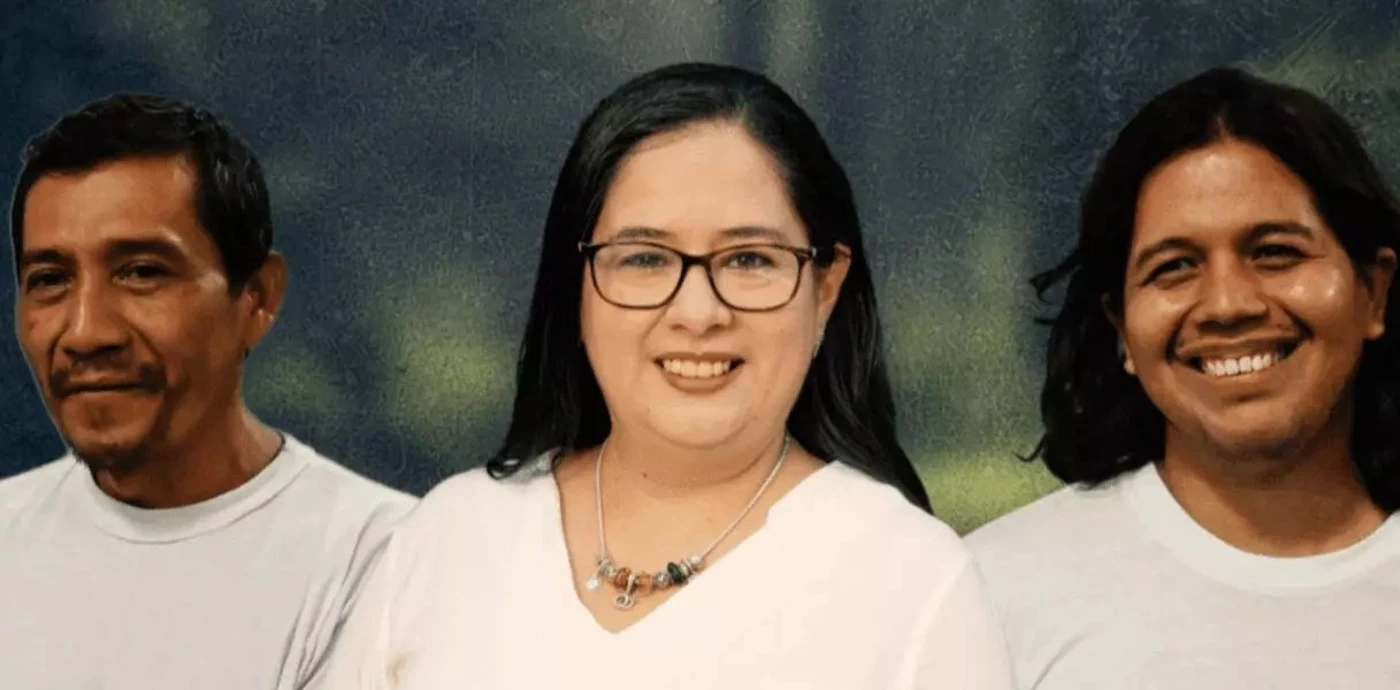 In El Salvador in Haft, weil sie sich für Menschenrechte stark machen (v.l.): Alejandro Henríquez, Ruth López und José Ángel Pérez. © Victoria Paz/MalaYerba/Cristosal
