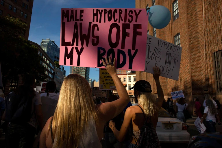 Protest für reproduktive Rechte in New York @ KENA BETANCUR / AFP / picturedesk.com