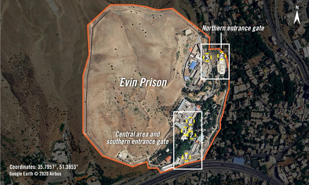 Iran Evinprison Overview Strikes