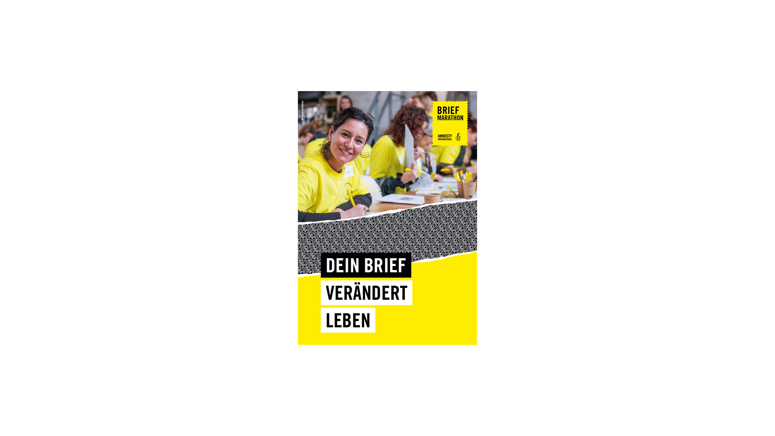 Amnesty International Briefmarathon 2025 Schulpaket Folder Header