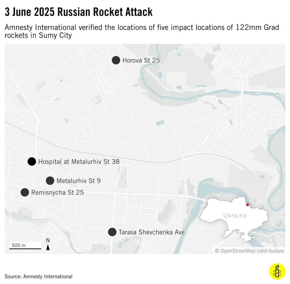 Ukraine Angriffe Sumy Karte C Amnesty International