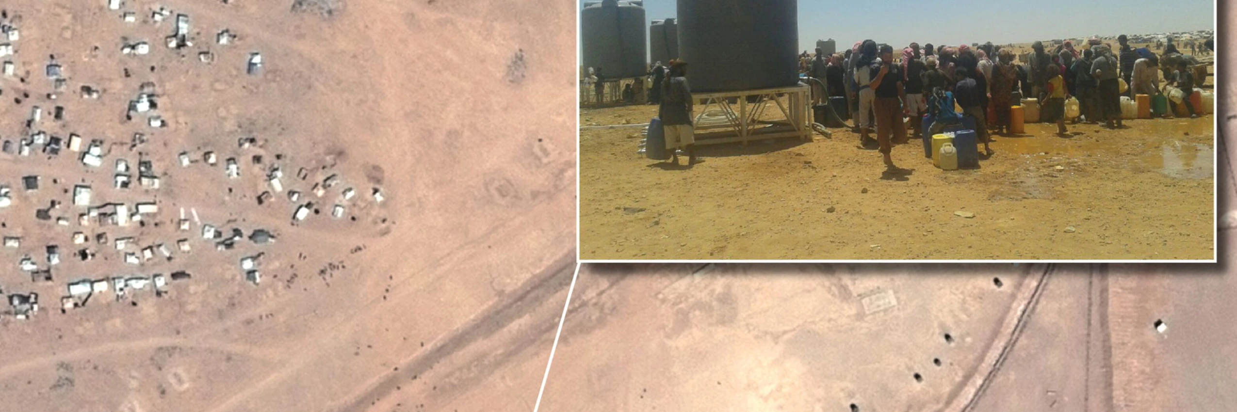 © Satellitenbild des Grenzübergangs Rukban /CNES 2016, Distribution AIRBUS DS. Image obtained via the Tribal Council of Palmyra