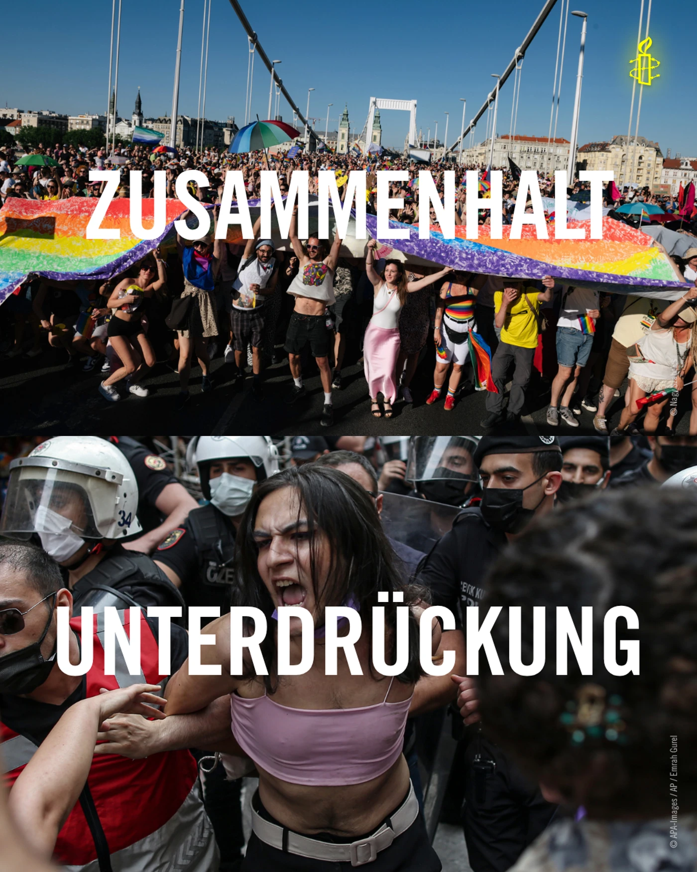 © Bild oben: Nagy Szabolcs; Bild unten: APA-Images / AP / Emrah Gurel