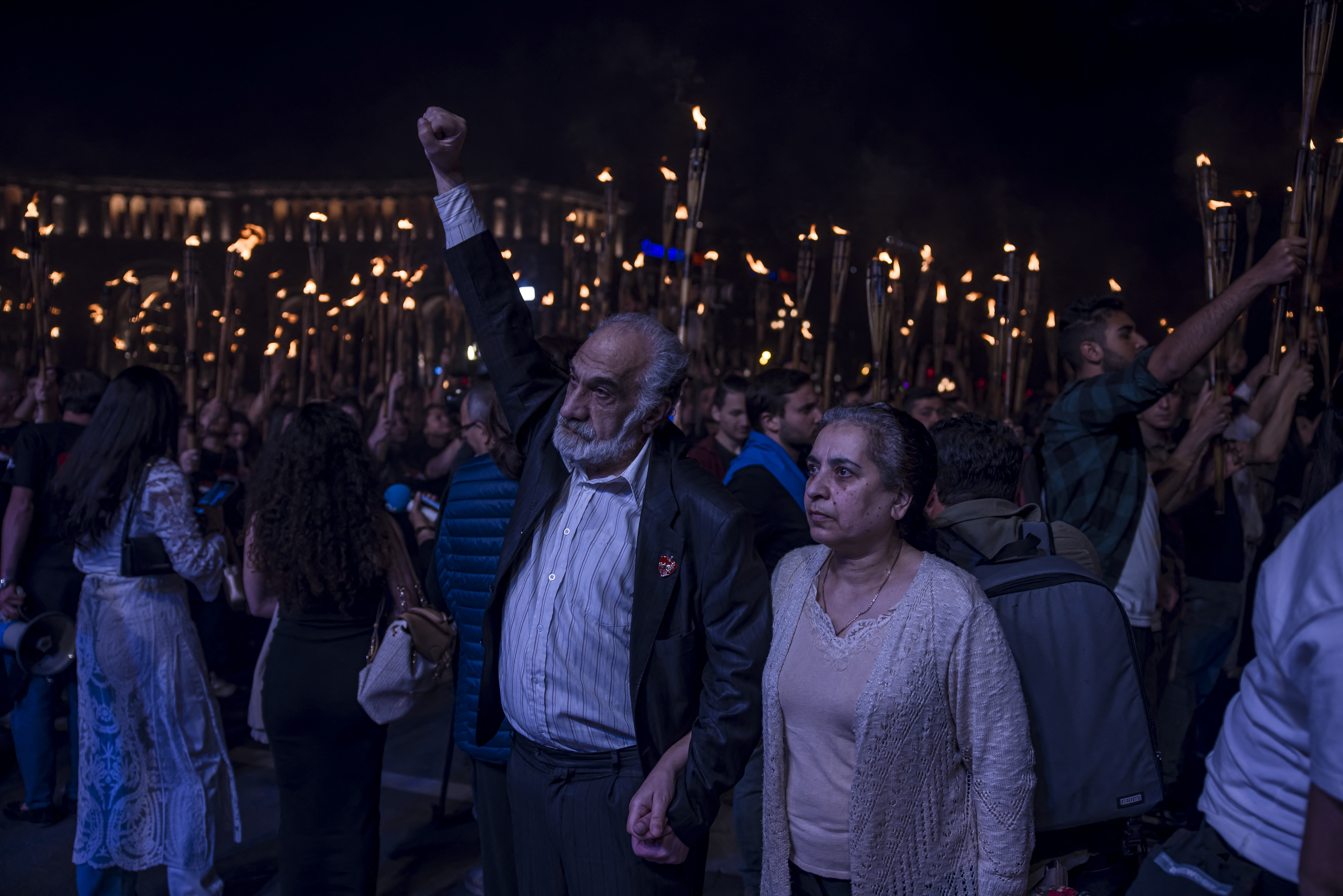 Armenien: Versammlung zum Gedenken an den Völkermord an den Armenier*innen © Anthony Pizzoferrato/Middle East Images/AFP via Getty Images
