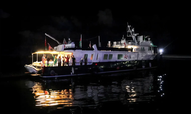 Ein Schiff der Global Sumud Flotilla @ AFP picturedesk.com