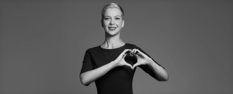 Portrait von Maryia Kalesnikava @ Viktar Babaryka HQ, Foto Pasha Kritchko