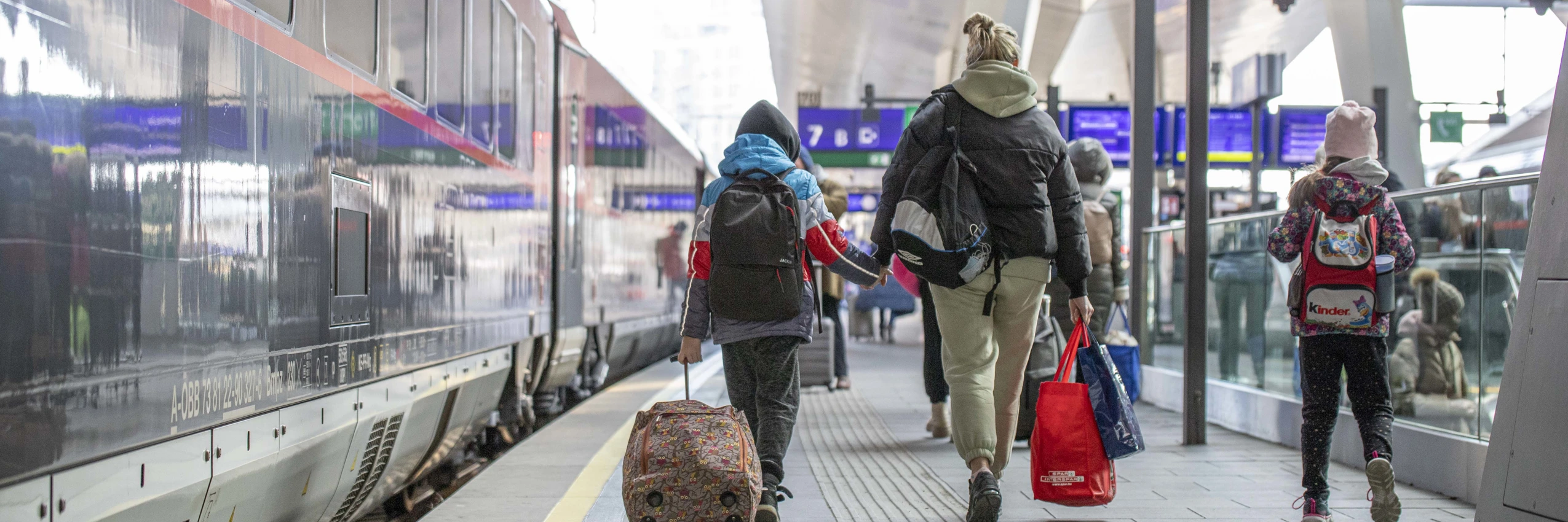Ankunft geflüchteter Menschen aus der Ukraine am Wiener Hauptbahnhof © Tobias Steinmaurer / APA / Picturedesk.com