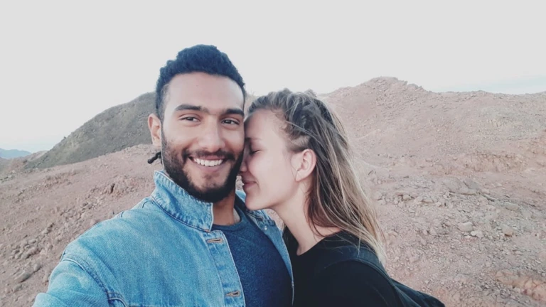 Badr Mohamed mit seiner Frau, der Salzburgerin Elena @ privat