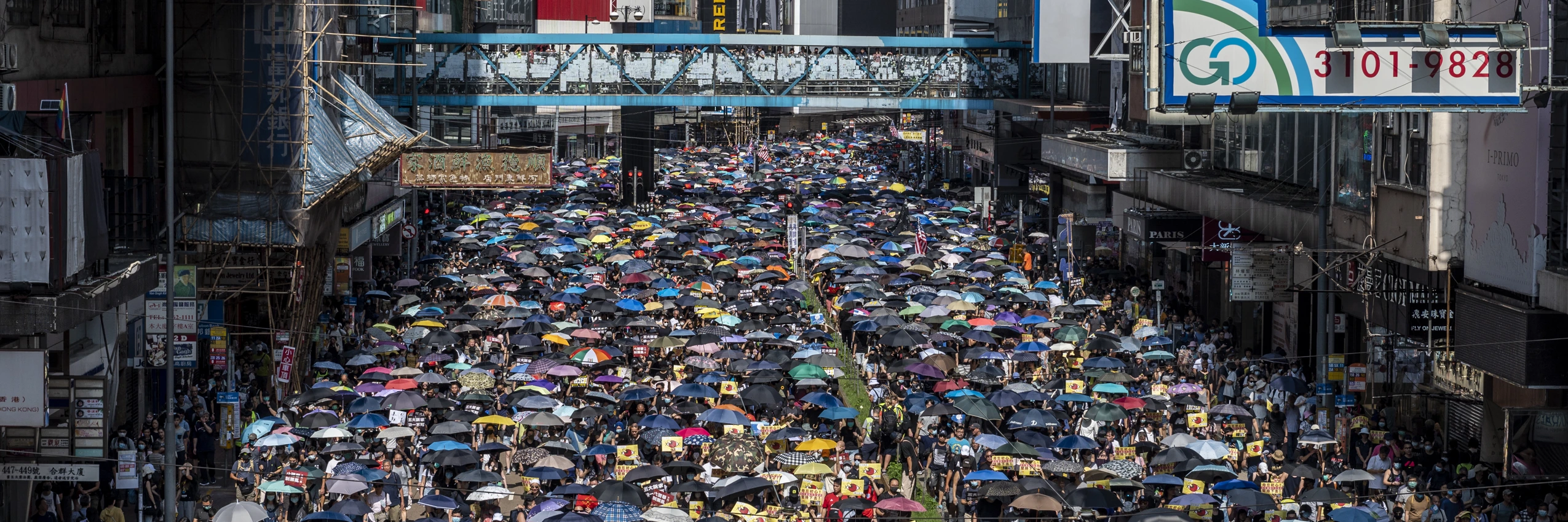 Hongkonger Protestierende bei Protesten im Jahr 2019 © Vernon Yuen, Nurphoto via Getty Images