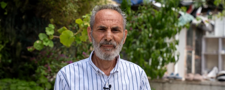 Saleh Diab in seinem Garten in Ost-Jerusalem, West Bank. @ Amnesty International