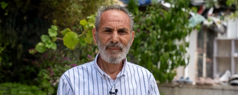 Saleh Diab in seinem Garten in Ost-Jerusalem, West Bank. © Amnesty International