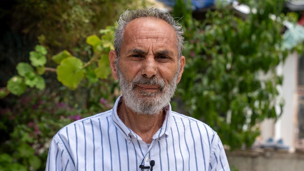 Saleh Diab in seinem Garten in Ost-Jerusalem, West Bank. © Amnesty International