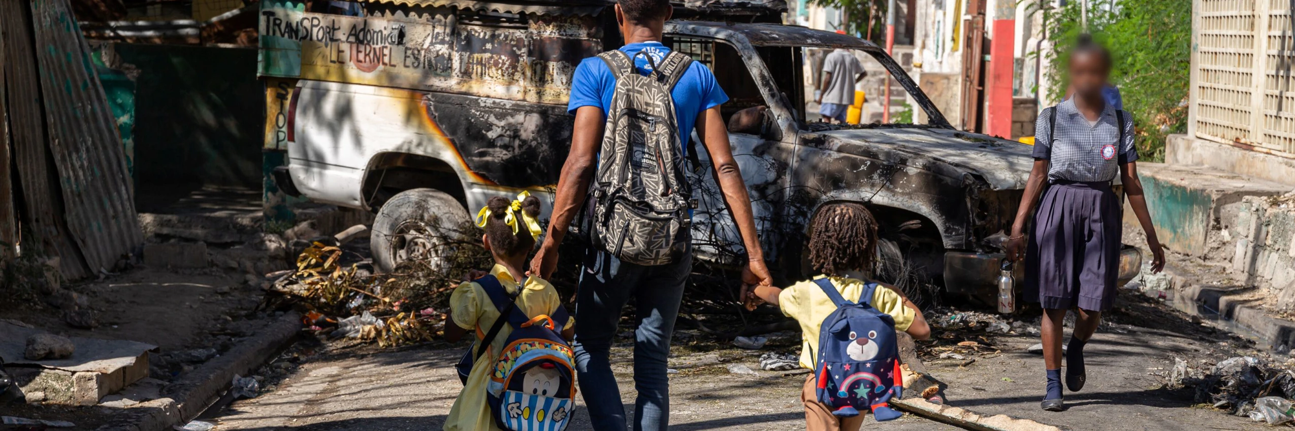 Bewaffneten Banden haben das Viertel Poste Marchand in Port-au-Prince besetzt. Viele Familien flohen aus dem Viertel und gehören nun zu den Tausenden von Vertriebenen. © 2024 Anadolu
