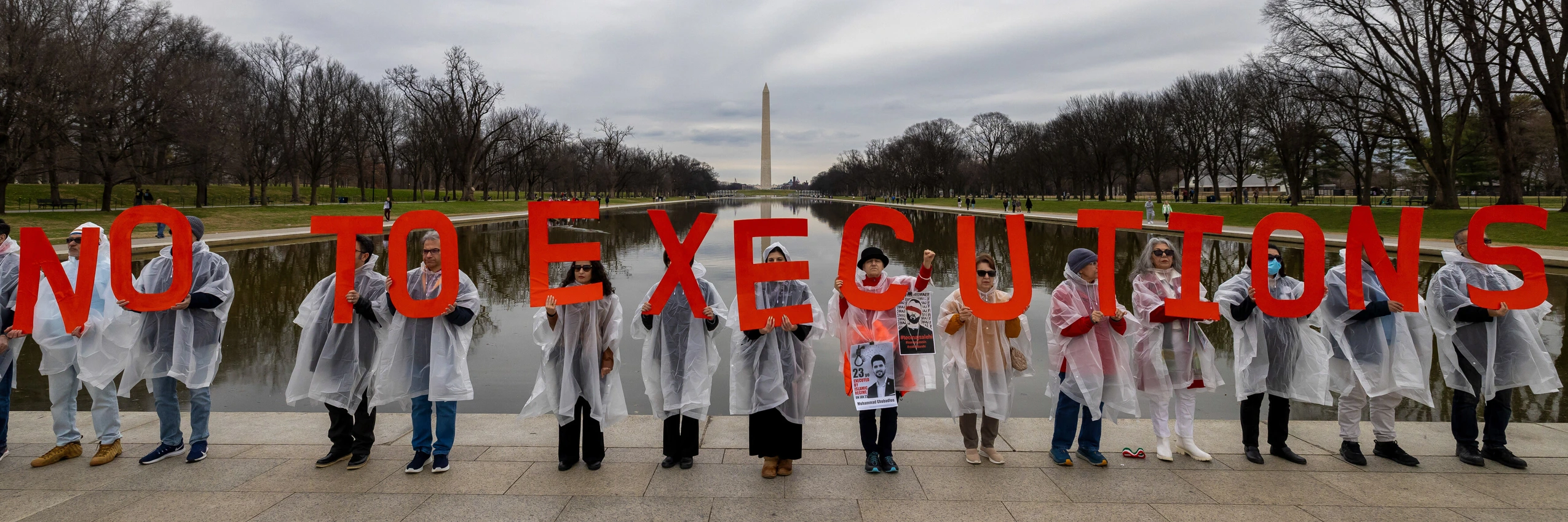 Washington DC, Jänner 2024: Protest gegen die Hinrichtungen im Iran © Middle East Images/AFP via Getty