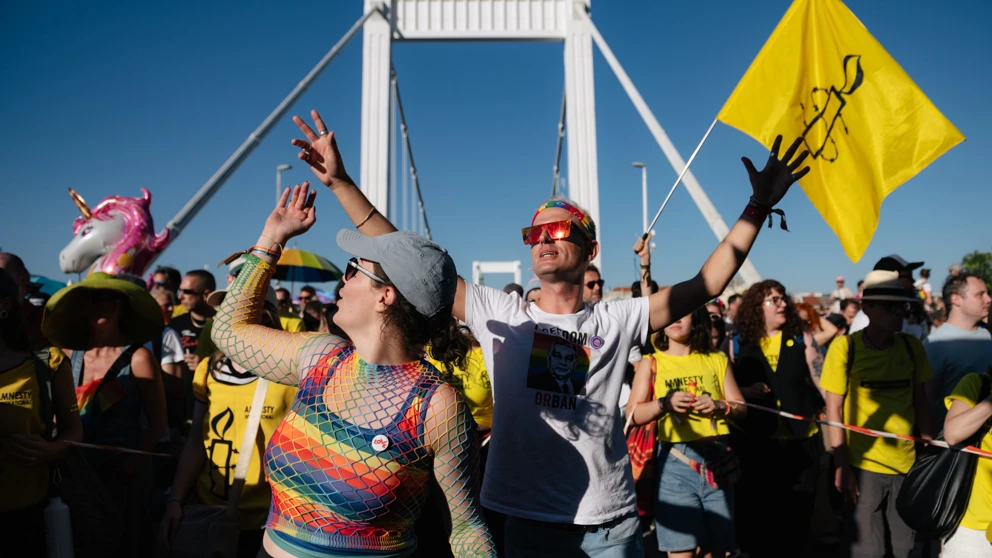 Budapest Pride 2025: Menschen demonstrieren friedlich für Gleichberechtigung und das Recht auf Versammlung © Szabolcs Nagy